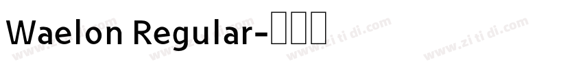 Waelon Regular字体转换
